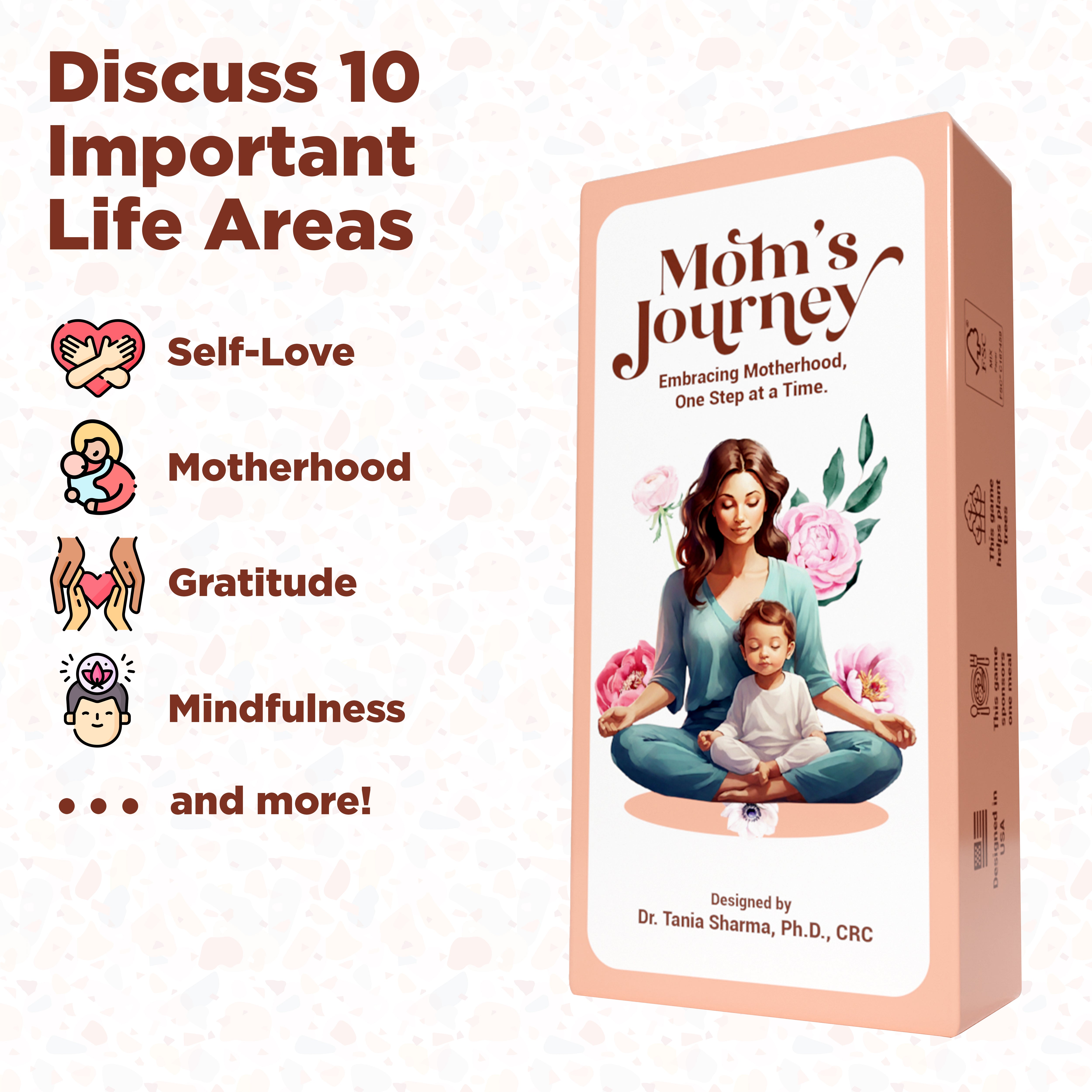 Mom's Journey by Life Sutra Postpartum Gifts for Mom – 80 Positive Affirmations with Mindfulness Prompts for New Mom’s