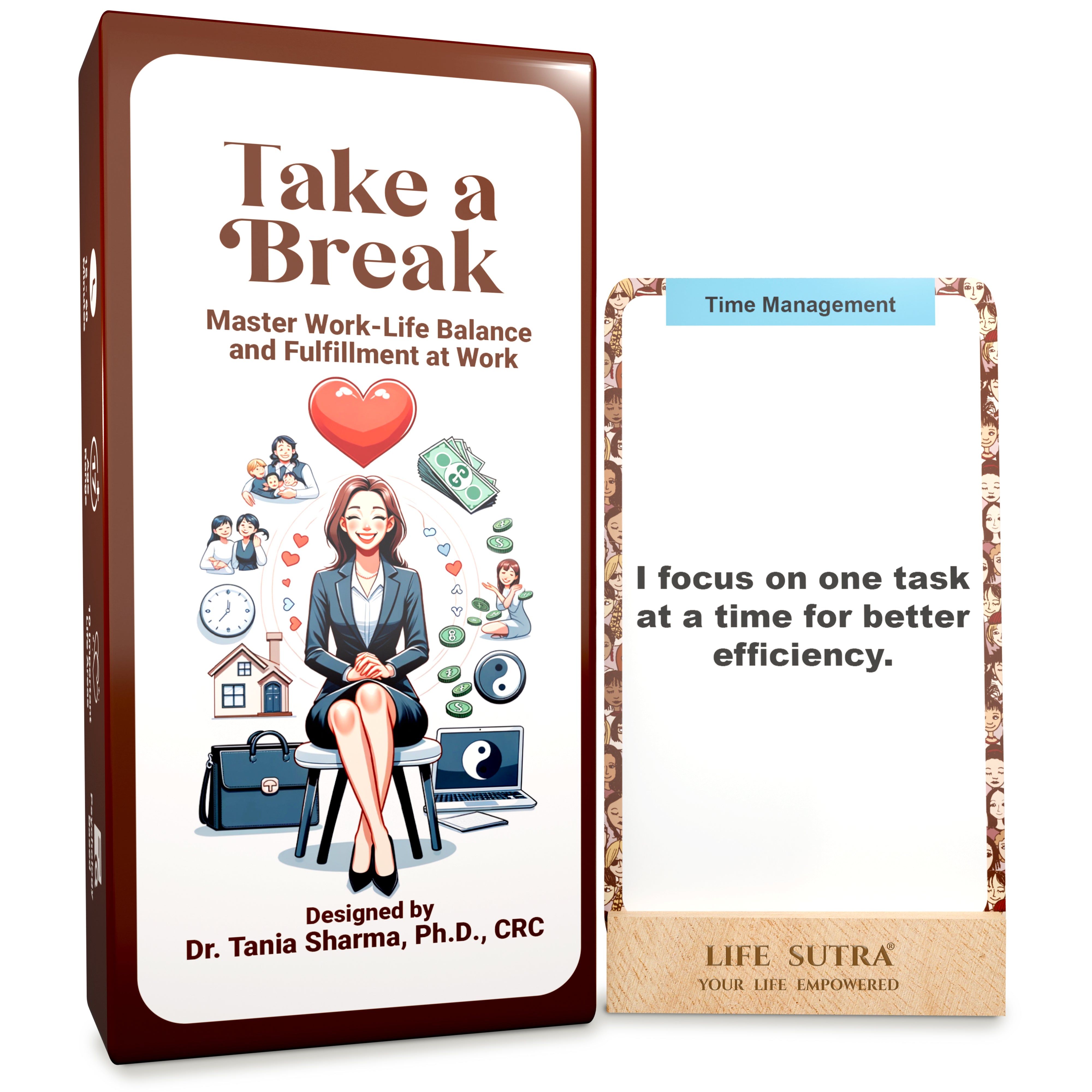 Take a Break by Life Sutra 80 Positive Affirmations Cards For Men & Women, Inspirational Cards For Stress Relief, Mindfulness Self Care Cards to Boost Work-Life Balance