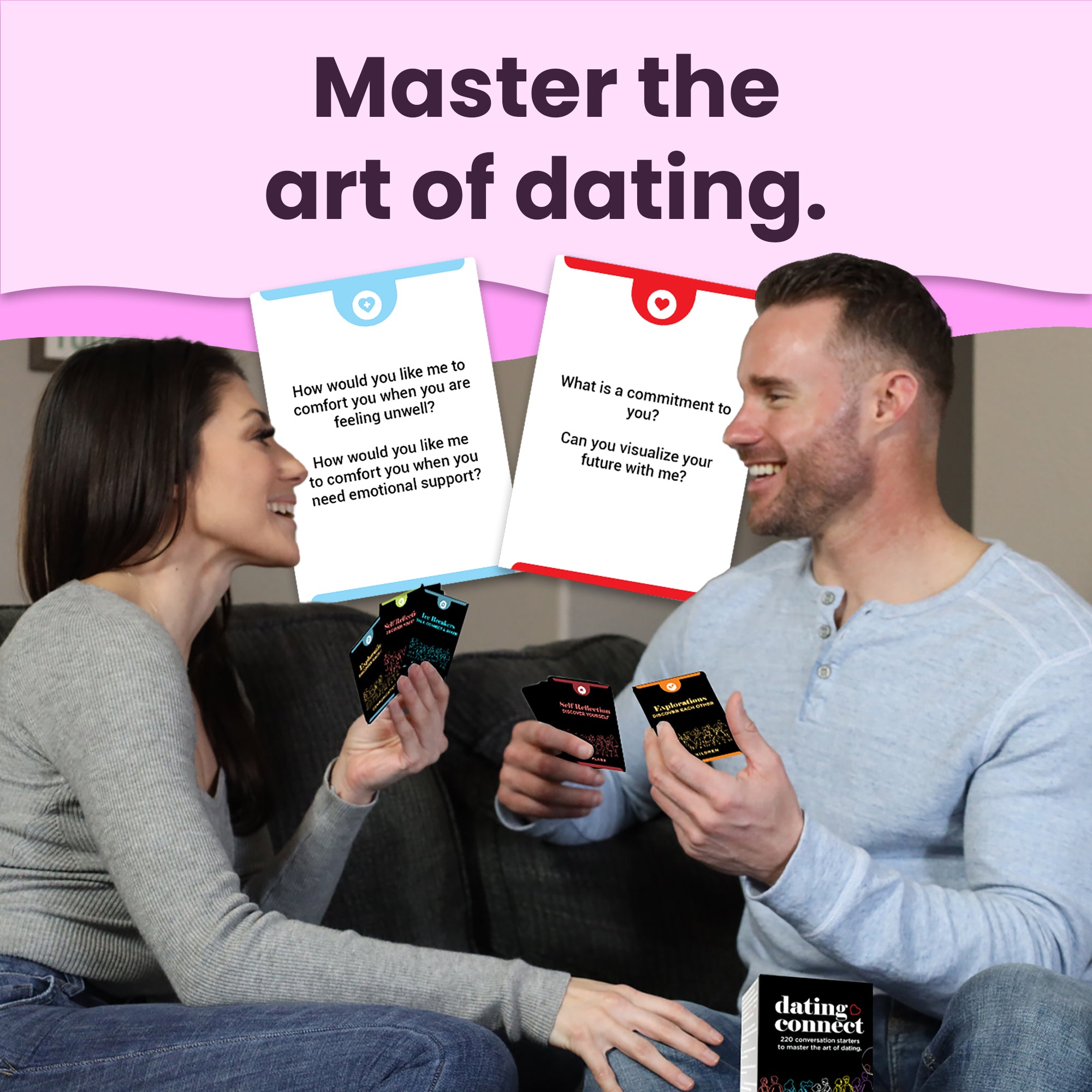 Dating Connect for Amazing Date Nights - 220 Conversation Starters and Self-Empowerment Cards